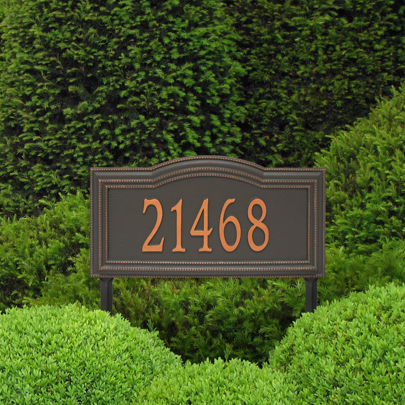 Plaque d'adresse sur 1 ligne Signature Series, Oui, Cuivre forgé, Cuivre