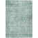 Machine Washable Indoor/Outdoor Xhevrie Teal Rug
