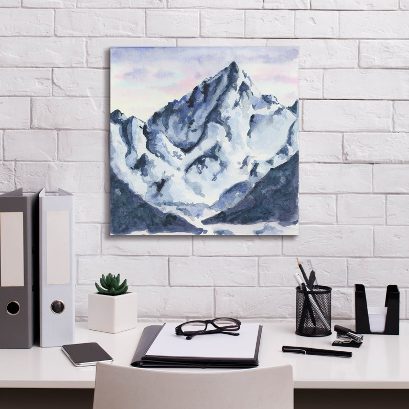 «Mountains For Mama» par Anika Goodhue, art mural sur toile, H 18 po x l 18 po