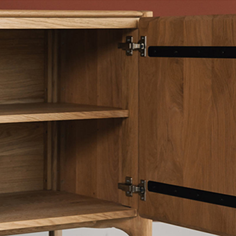 Armoire d'entrée moderne en bois massif minimaliste