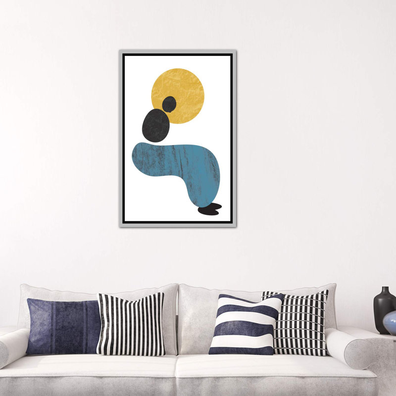 « abstract lady » par flatowl-impression sur image, H 60 po x l 40po x P 1,5 po, Toile avec cadre argenté