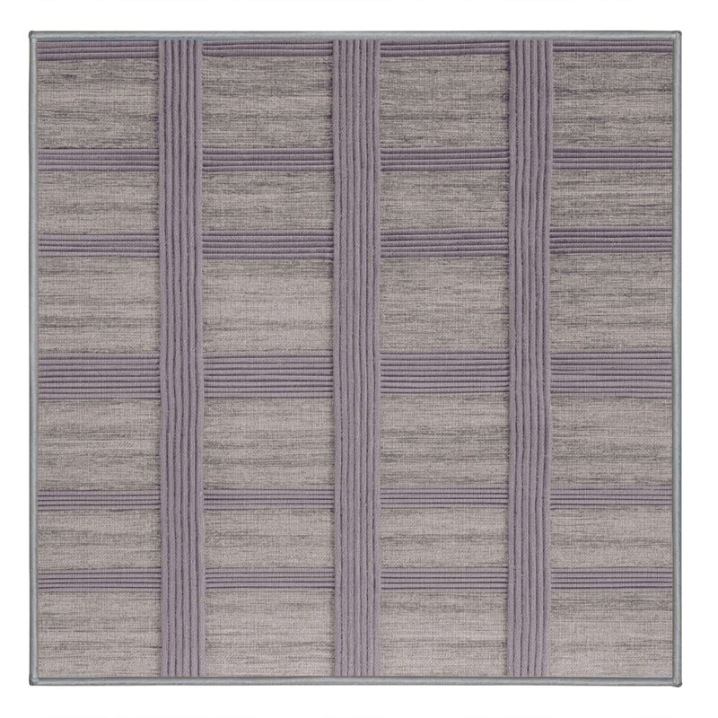 Machine Washable Checkered Gray Area Rug, Square 4'
