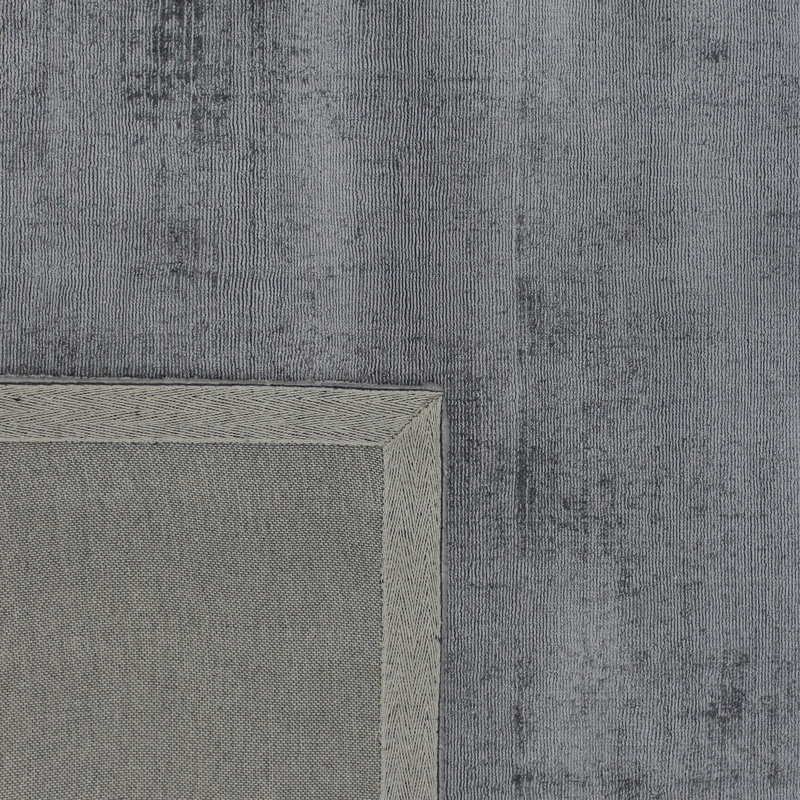 Tapis gris en béton tissé à la main, Tapis de couloir 2 pi 6 po x 9 pi