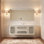 Armoire de salle de bain de style crème de luxe French Light