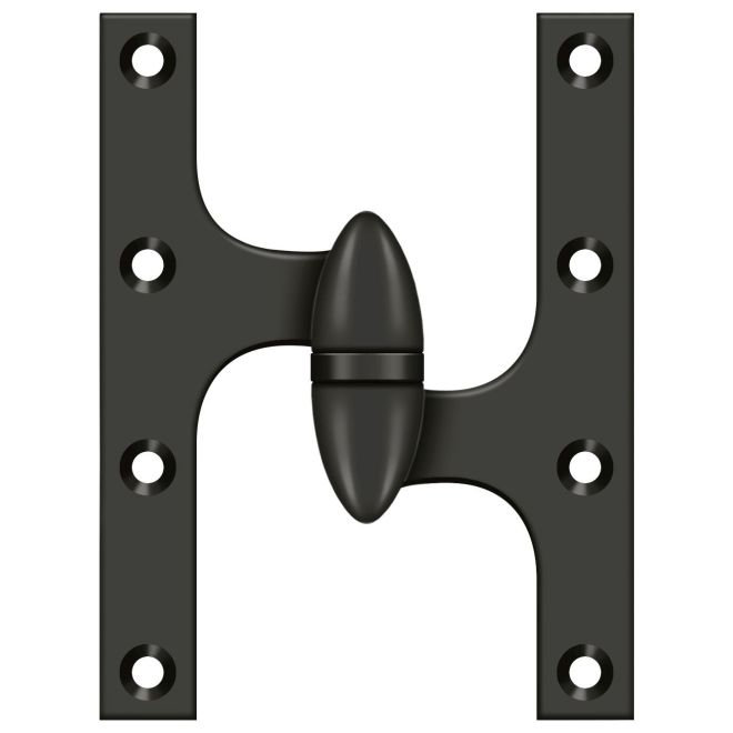 Deltana OK6045B10B-L 6" x 4-1/2" Hinge; Oil Rubbed Bronze Finish, Left Hand, Oil Rubbed Bronze