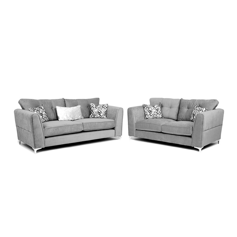 Sofa, Grey, Silver