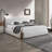 Beige Boucle King Size Platform Bed