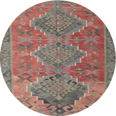 Tapis rouge/vert/brun zone contemporaine