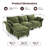 112'' Down Modular Sectional Sofa With Movable Ottoman, Couch With Removable Washable Cushion Covers, Tool-Free Easy Assembly, Petal Arms Deep Seat Cloud Couches For Living Room, Chenille Fabric-1769827254