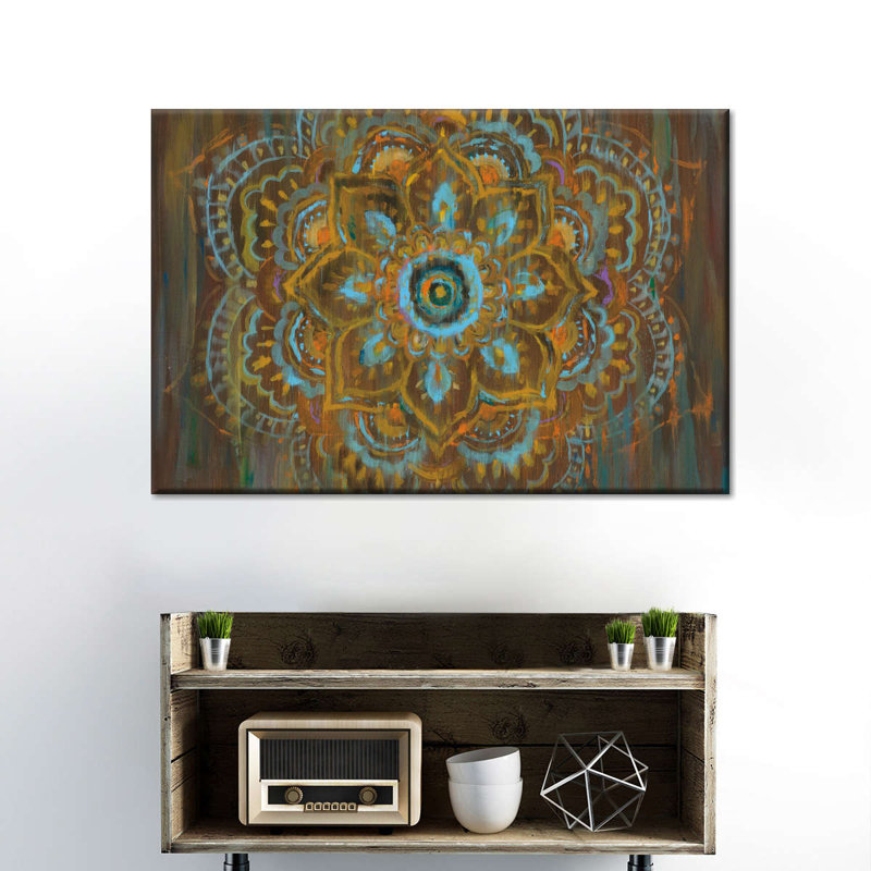 Mandala Bombay Bohemian Canvas Print, 24" H x 36" W x 1.25" D