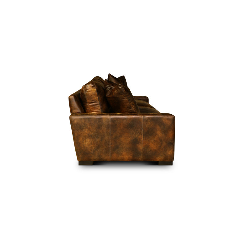 Bel Air Leather Sofa, Gaucho (Longhorn), Nutmeg