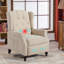 Fauteuil inclinable rembourré avec fonction de chaleur et de massage pour le salon-1801883300