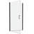 1/4" Tempered Glass Pivot Shower Door For Bathroom - Matte Black Finish With Smooth System