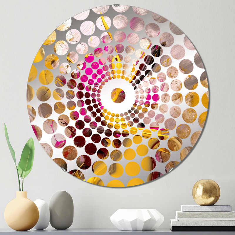 Chalea - Miroir décoratif à cercles concentriques, 23,6 po x 23,6 po