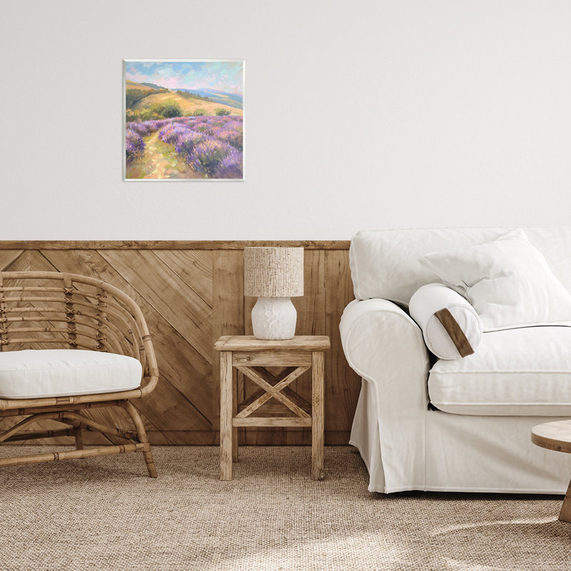 Lavender Field Hills Wall Plaque, design by LSR Creative Studio