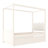 Riviera Princess Canopy Platform Bed with Upholstered Headboard, Trundle & 3 Drawers-122581938-122581940