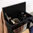Black Portable Garment Rack,Clothes Valet Stand With Storage Organizer