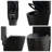 1.1/1.60 Gallon Dual-Flush Integrated Water-Saving Toilet, Extended Comfort Height Floor-Mounted, 1000G Flush Volume, Matte Black