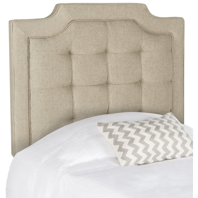 Tête de lit en tissu d'ameublement Findlay, Simple, Lin chanvre