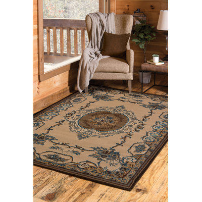 Tapis de style oriental crème Cherelle