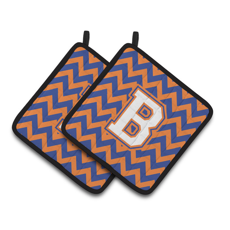 Poignée à chevrons, B, Bleu/orange