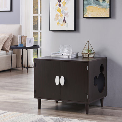 Disney Cat Cabinet Wood Litter Box Enclosure