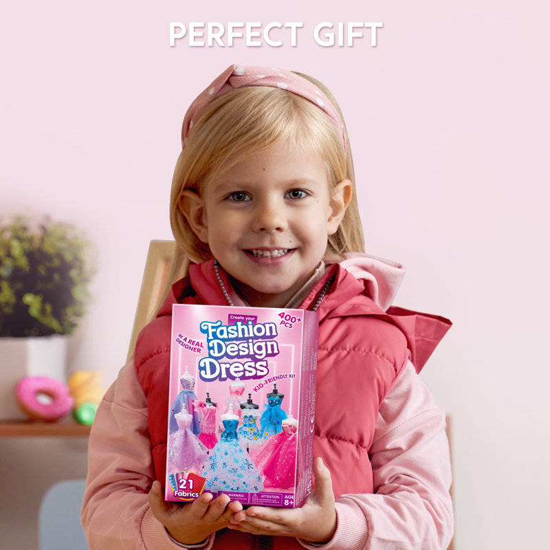 Fashion Design, ensemble de couture et d'artisanat pour filles, accessoire de poupée Barbie à la main avec 3 mannequins, cadeau d'anniversaire pour les filles de 8 ans et plus