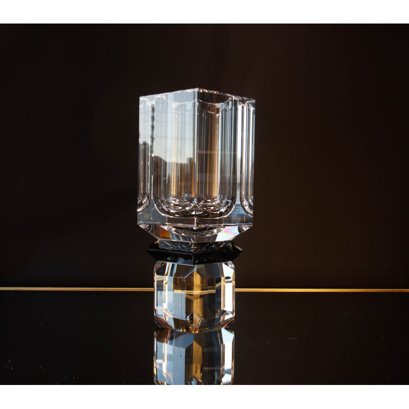Vase de table en cristal fait à la main