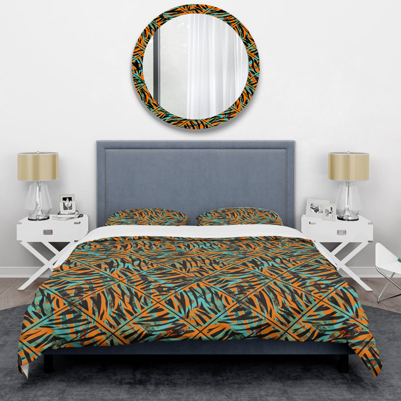 Ensemble de housse de couette en microfibre jaune / noir 3 pièces