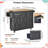 Black Kitchen Island Cart on Wheels with Drawers, Shelves, Storage Cabinet & Towel Rack-1298293941-1298293944