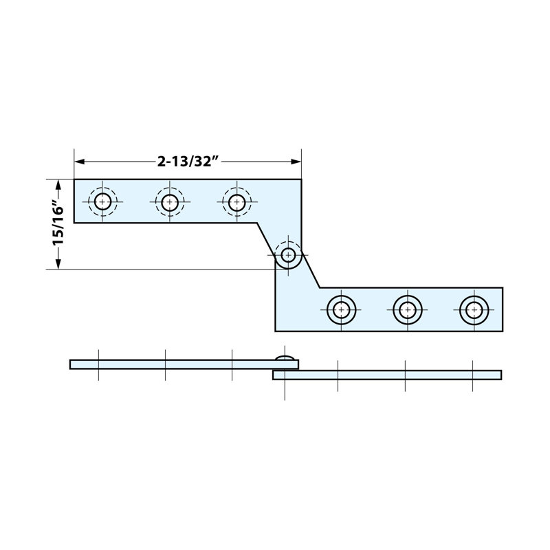 Sugatsune Stainless Steel Hinge, 3/16 in., PP-R