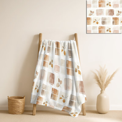 Couverture neutre Neutral Grid IV - Brown