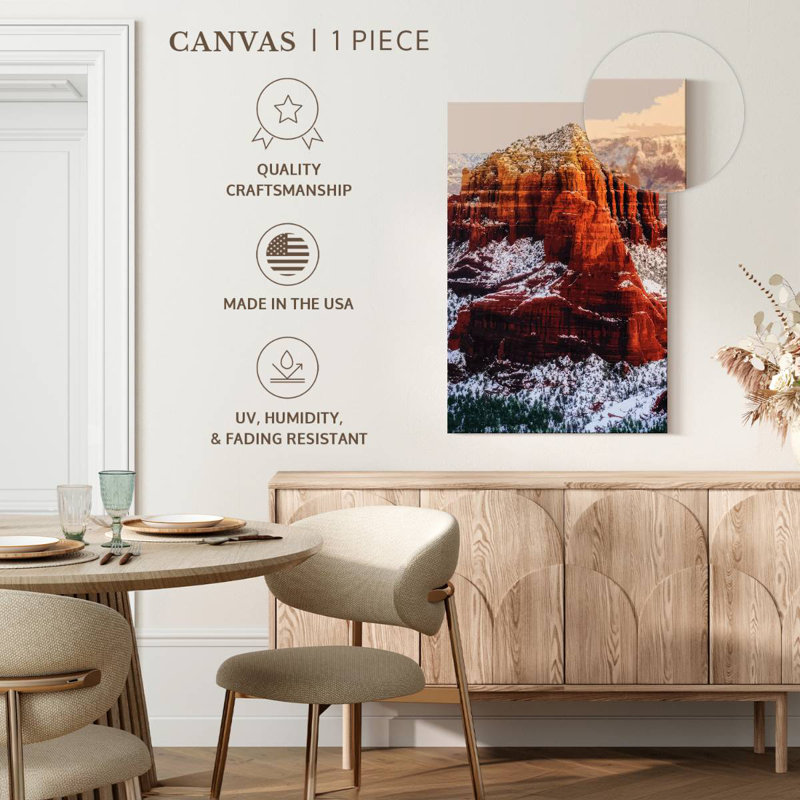 Illustration de neige Alvord Sedona, Arizona, H 12 po x l 8 po