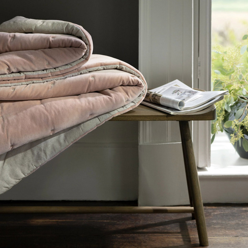 Jaipur Throw Blanket, Dusky Pink