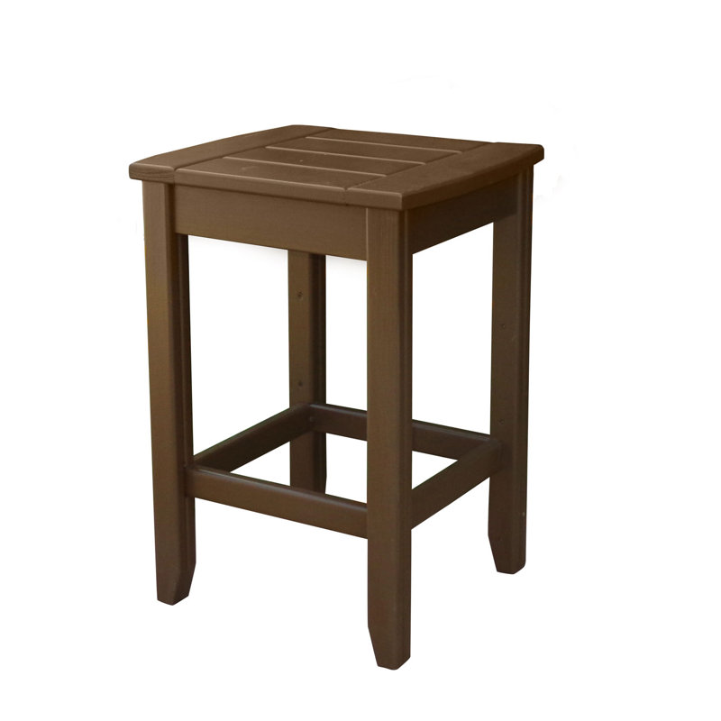 Stiefel Square Solid Wood Outdoor Side Table , 15.5 " W 17.5 " D, Chocolate Brown