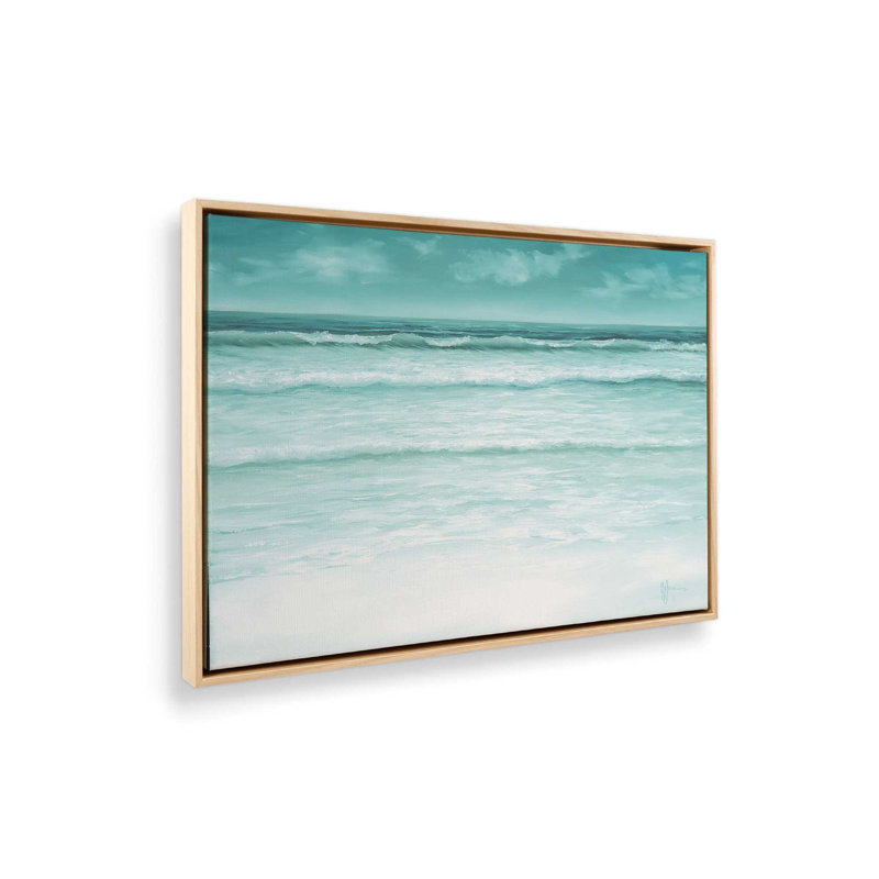 «White Sand, Blue Water» par Georgia Janisse, reproduction d'art, L 48 x H 36, Tanné, Toile avec cadre