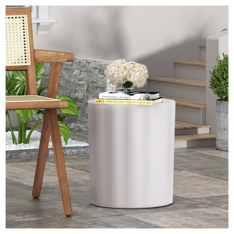 Outdoor Lightweight Concrete Side Table