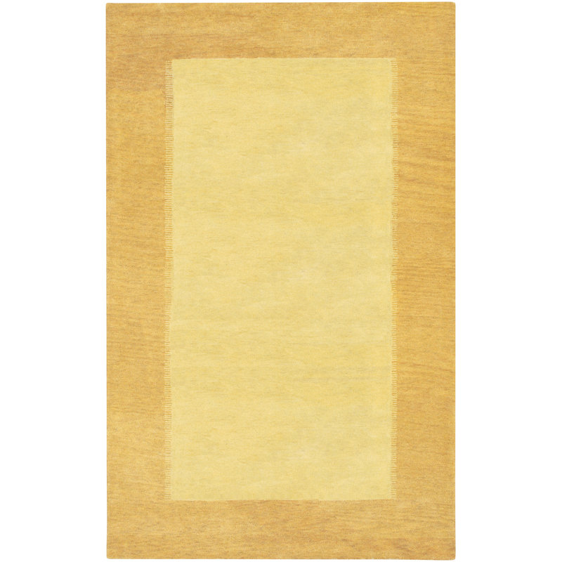 Tapis jaune en laine touffeté à la main Darragh, 7 pi 9 po x 10 pi 6 po