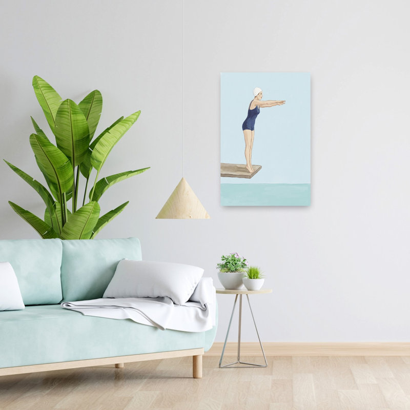 «Classic Swim Moment», art mural rétro rétro classique, H 24 po x l 16 po