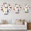 Horloge murale moderne pastel abstrait avec taches bleu foncé, rose et gris-60187011