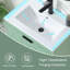Meuble-lavabo simple mural 24 po avec plateau en céramique