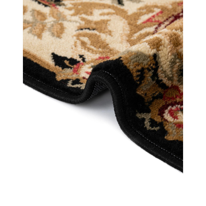 Tapis oriental noir Aracelia, Rectangle 5 pi 3 po x 8 pi, Black