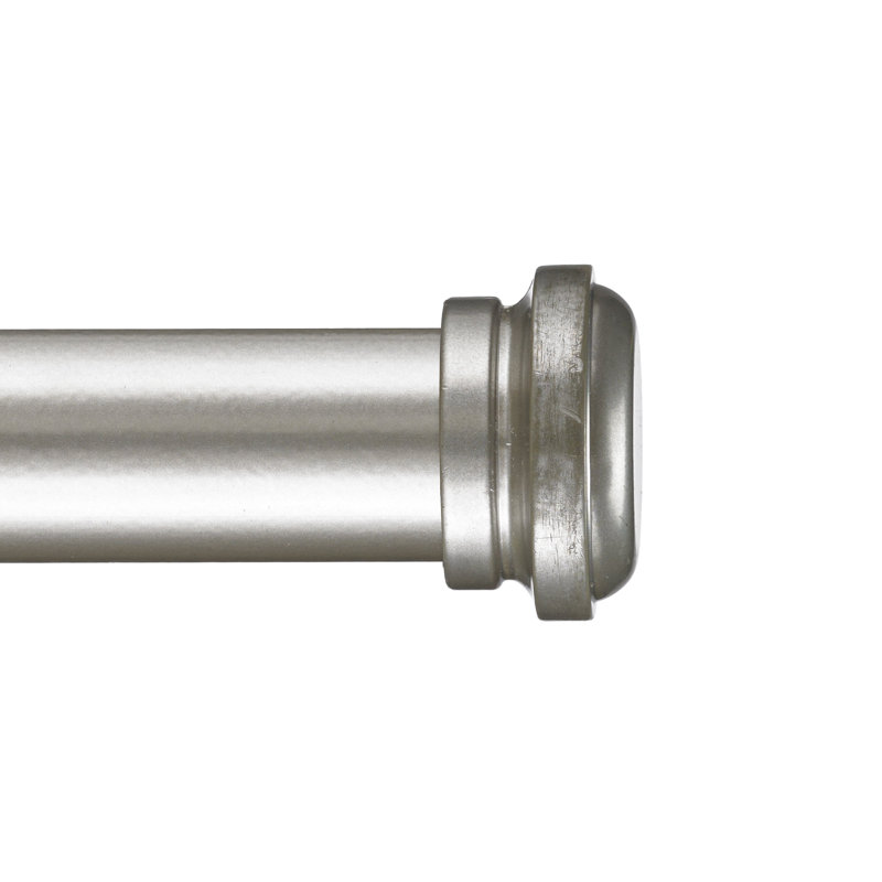 Tringle à rideaux simple 1,13 po Gabler, H 1,5 po x l 108 po x P 1,5 po, Argent antique