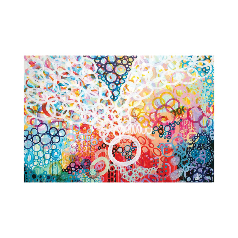 Dots And Circles X By Misako Chida - Wrapped Canvas Painting by Misako Chida - Wrapped Canvas Painting