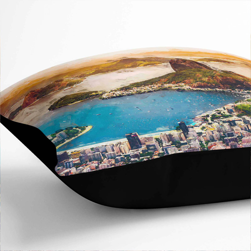 Square Cushion, 55cm H x 55cm W x 20cm D, Black
