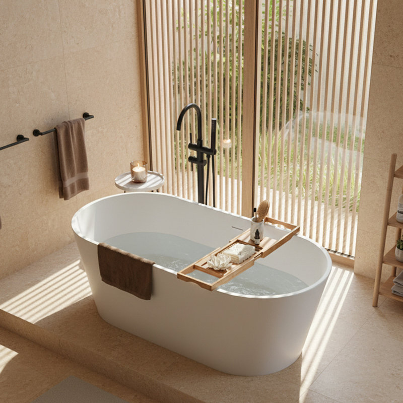 67'' x 31.5'' Freestanding Solid Surface Bathtub