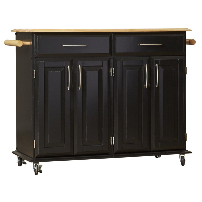 Hamilton 48.75 " W Kitchen Cart, Black