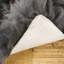 Tapis gris en peau de mouton naturelle 3 po x 5 po
