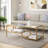 Galilea Rectangular Coffee Table with Storage in Gold and Mirrored