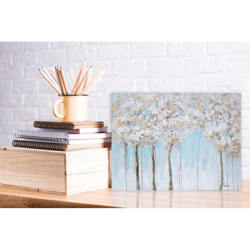 Peinture sur toile tendue, H 12 po x l 16 po x P 1,5 po